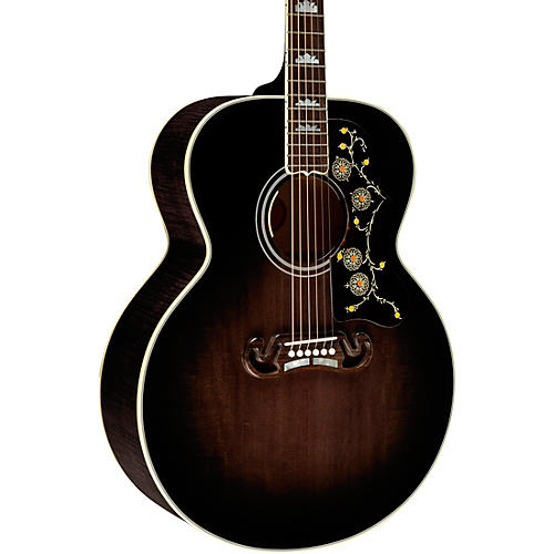 Gibson SJ-200 Standard 5A Flame Limited-Edition Acoustic-Electric Guitar Cobra Burst