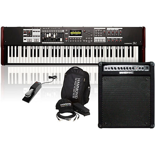 SK1-73 73 Key Digital Stage Keyboard and Organ with Keyboard Accessory Pack, MK50 Keyboard Amplifier, and Sustain Pedal