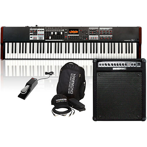 SK1-88 88-Key Digital Stage Keyboard and Organ with Keyboard Accessory Pack, MK50 Keyboard Amplifier, and Sustain Pedal