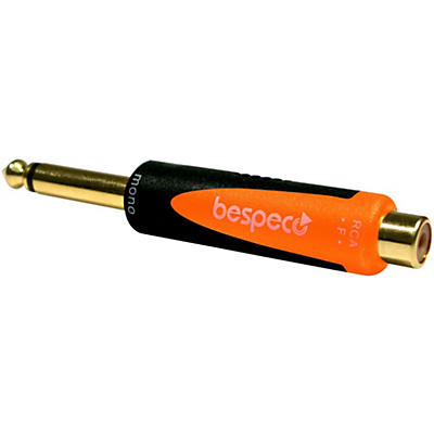 Bespeco SLAD305 1/4" Mono Male to RCA Female 24K Gold-Plated Adapter