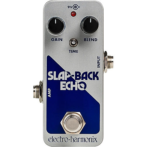 Electro-Harmonix SLAP-BACK ECHO Analog Delay Effects Pedal Condition 1 - Mint Silver and Blue