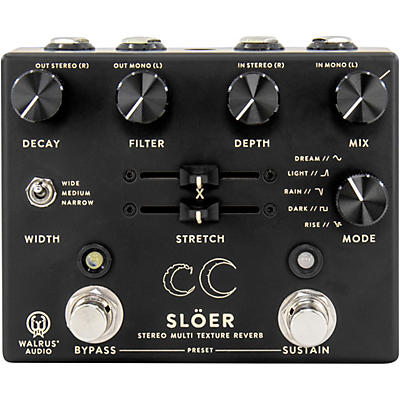 Walrus Audio SLOER Stereo Ambient Reverb Effects Pedal