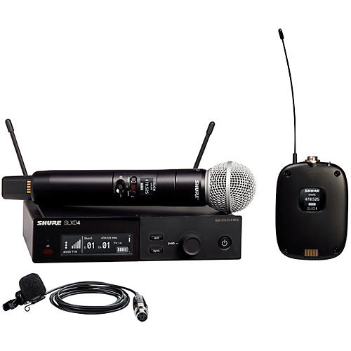 Shure SLXD124/85M Combo System With SM58 & WL185M Band G58