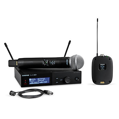 Shure SLXD124+/85M Digital Wireless Handheld and Lavalier Microphone System -