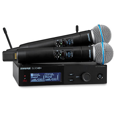 Shure SLXD24D+/B58 Digital Wireless Dual Handheld Microphone System -