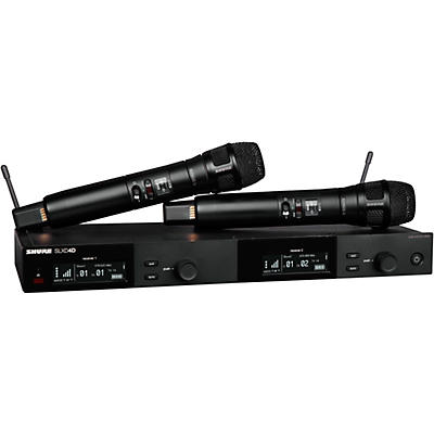 Shure SLXD24D/N8S Dual-Channel Digital Wireless Handheld Microphone System with Nexadyne 8/S Supercardioid Capsules (G58: 470 to 514 MHz)