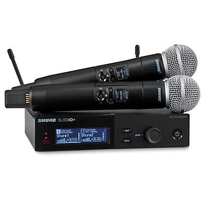 Shure SLXD24D+/SM58 Digital Wireless Dual Handheld Microphone System -