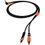 Bespeco SLYMPR180 6 ft. 3.5 mm Stereo Right Angle to 2 RCA Male OFC Y Cable <br> 6 ft.