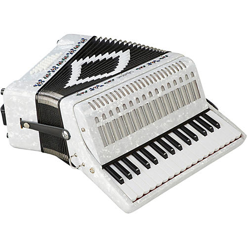 SofiaMari SM-3232 32 Piano 32 Bass Accordion Condition 2 - Blemished White Pearl 197881192501