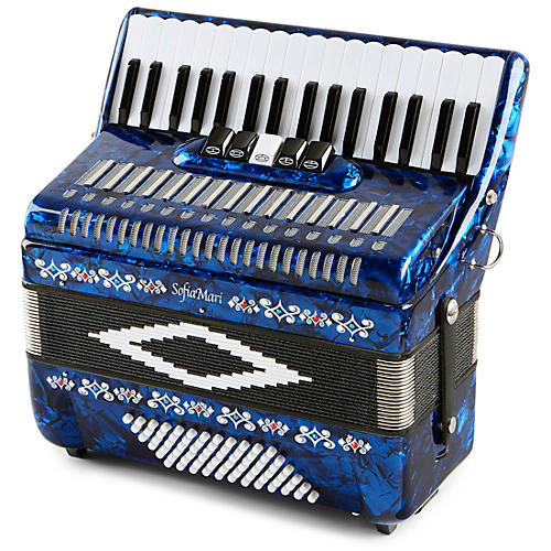 SofiaMari SM 3472 34 Piano 72 Bass Button Accordion Dark Blue Pearl