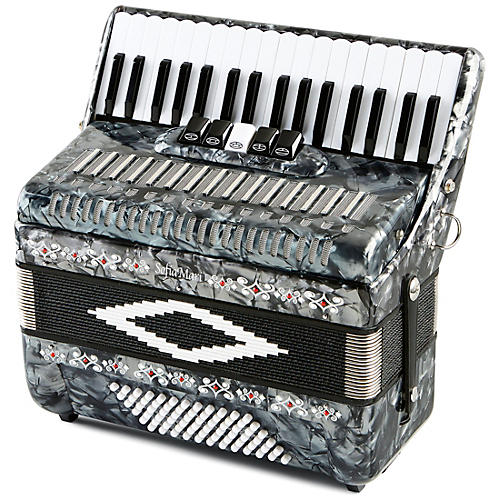 SofiaMari SM 3472 34 Piano 72 Bass Button Accordion Condition 1 - Mint Pearl Gray