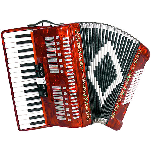 SofiaMari SM 3472 34 Piano 72 Bass Button Accordion Condition 2 - Blemished Red Pearl 197881012144