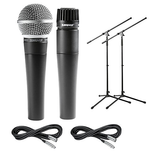 Shure SM57 Cardioid Dynamic Instrument Microphone Bundle with Stand and  Cable