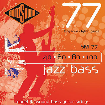 Rotosound SM77 Jazz Bass Monel Flatwound Strings
