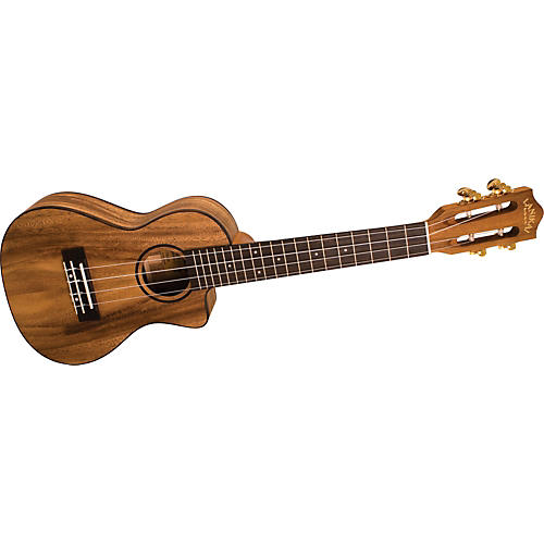 SMP-CCA Solid Monkey Pod Concert Cutaway Acoustic-Electric Ukulele