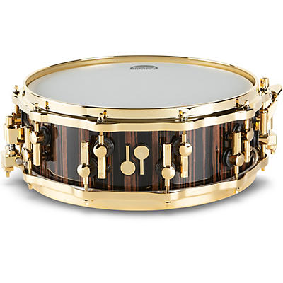 Sonor SQ2 Heavy Beech Snare Drum in Classic Ebony High Gloss with Gold Hardware