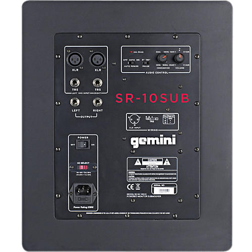 SR-10SUB 10in Active Subwoofer Monitor