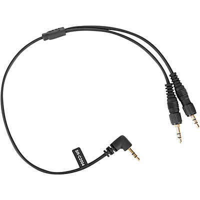 Saramonic SR-C2004 Dual Locking 3.5mm to Single Right-Angled 3.5mm Output Y Cable for Wireless Receivers & more