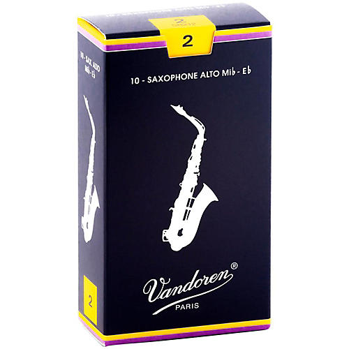 Vandoren SR21 Traditional Alto Saxophone Reeds Strength 2 Box of 10