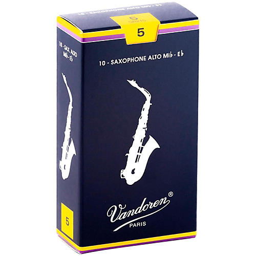 Vandoren SR21 Traditional Alto Saxophone Reeds Strength 5 Box of 10