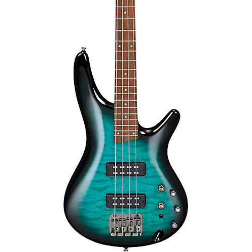 Ibanez SR400EQM Quilted Maple Electric Bass Transparent Emerald Green