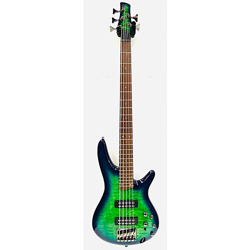 Ibanez SR405 5 String Electric Bass Guitar Surreal Blue Burst Gloss