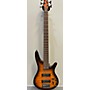 Used Ibanez SR405 5 String Electric Bass Guitar Tobacco Sunburst