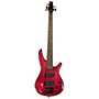 Used Ibanez SR405 5 String Electric Bass Guitar Crimson Red Trans