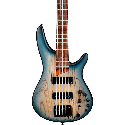 Ibanez SR605E 5-String Electric Bass Guitar Cosmic Blue Starburst Flat