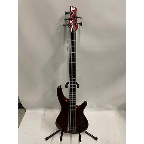 Ibanez SR885 Electric Bass Guitar Chrome Red Metallic