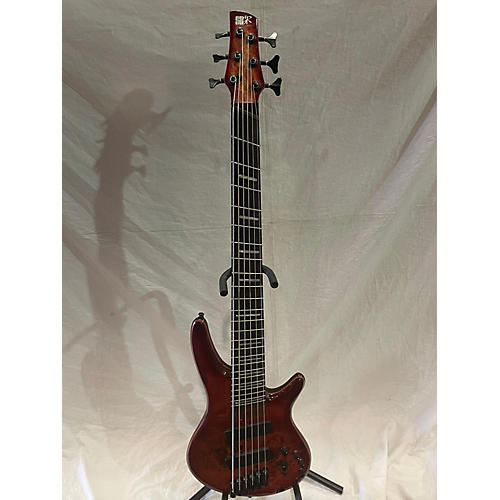 Ibanez SRMS806 Electric Bass Guitar Topaz Burl