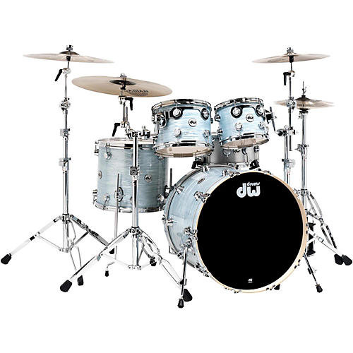 DW SSC Collector's Series 4-Piece Shell Pack Pale Blue Oyster Chrome Hardware