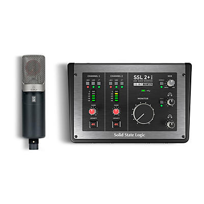 Solid State Logic SSL 2+ MKII USB Audio Interface With Slate Digital VMS ML-1A Large-Diaphragm Condenser Microphone