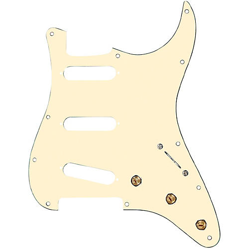 920d Custom SSS Pre-Wired Pickguard for Strat With S5W-BL-V Wiring Harness Aged White