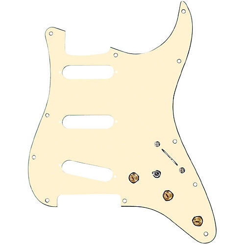 920d Custom SSS Pre-Wired Pickguard for Strat With S7W-MT Wiring Harness Aged White