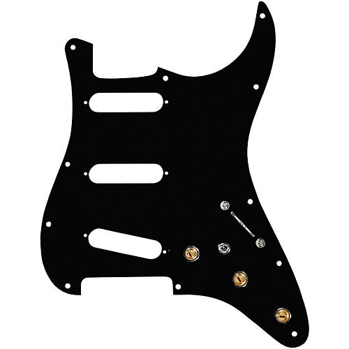 920d Custom SSS Pre-Wired Pickguard for Strat With S7W-MT Wiring Harness Black