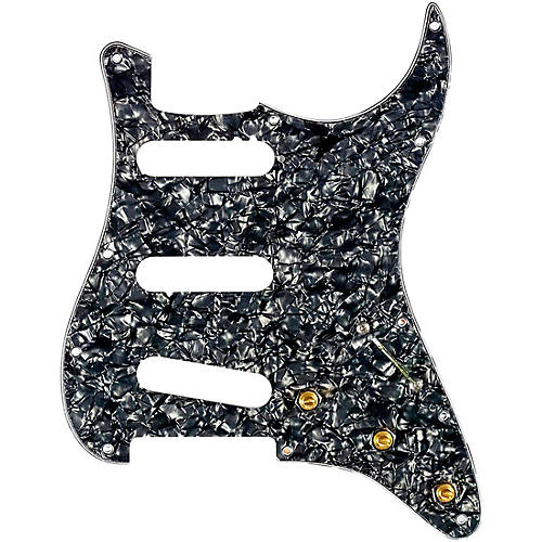 920d Custom SSS Pre-Wired Pickguard for Strat With S7W Wiring Harness Black Pearl