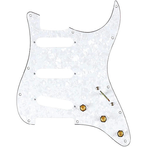 920d Custom SSS Prewired Pickguard for Strat With S5W-BL-V Wiring Harness White Pearl