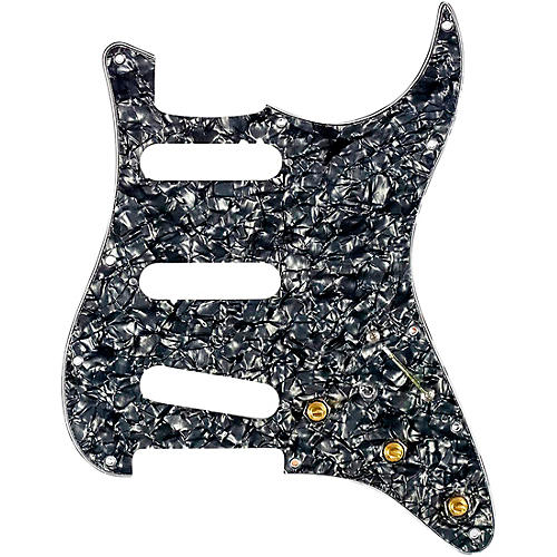 920d Custom SSS Prewired Pickguard for Strat With S7W-MT Wiring Harness Black Pearl