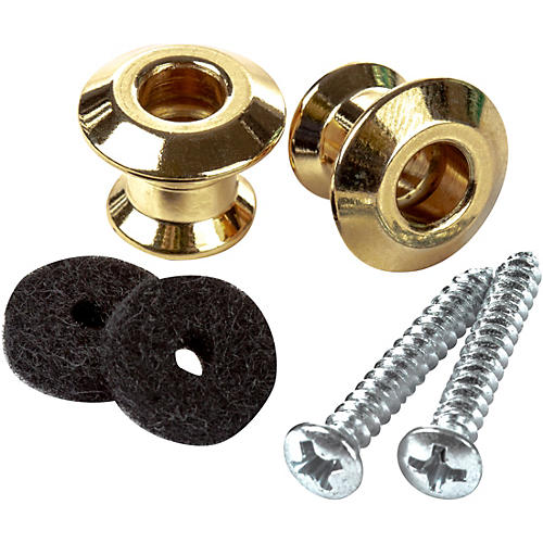 Dunlop STRAPLOK DUAL DESIGN STRAP BUTTON SET - NICKEL - 2/SET Gold