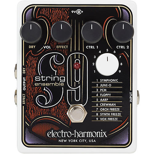 Electro-Harmonix STRING9 String Ensemble and String Synthesizer Effects Pedal Condition 2 - Blemished Black and White 197881144258