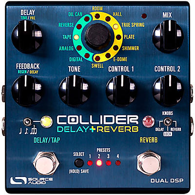 Source Audio Sa263 Collider Stereo Delay Reverb Effects Pedal
