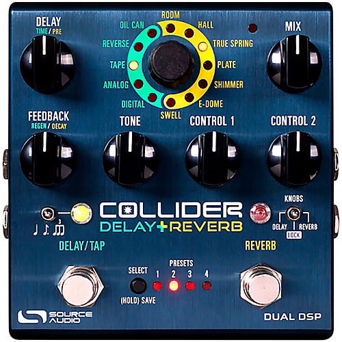 Source Audio Sa263 Collider Stereo Delay Reverb Effects Pedal