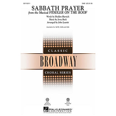 Hal Leonard Sabbath Prayer (from Fiddler on the Roof) SAB by Fiddler On The Roof (Musical) by John Leavitt