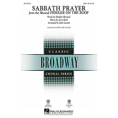 Hal Leonard Sabbath Prayer (from Fiddler on the Roof) SSA by Fiddler On The Roof (Musical) by John Leavitt