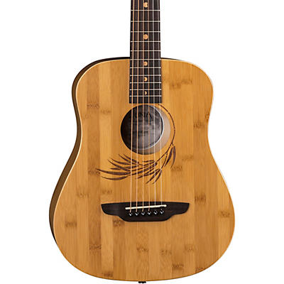 Luna Safari Bamboo 3/4 Satin Natural Acoustic Guitar