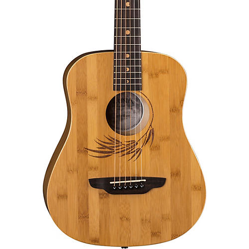 Luna Guitars Safari Bamboo 3/4 Satin Natural Acoustic Guitar Natural