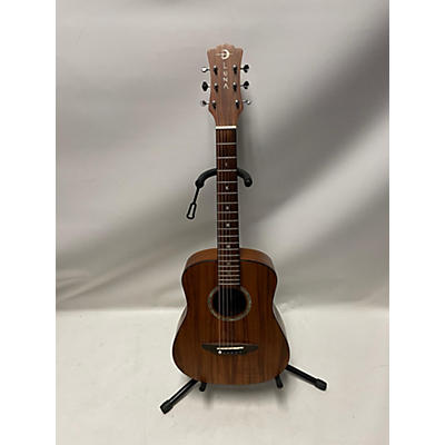 Luna Safari Solid Koa Top 3/4 Size Acoustic Electric Guitar