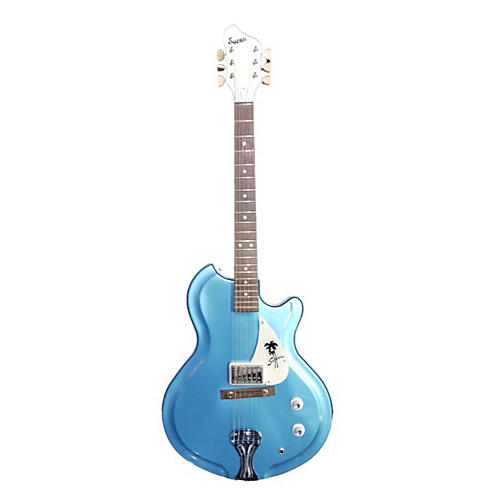 Supro Sahara II Solid Body Electric Guitar Blue