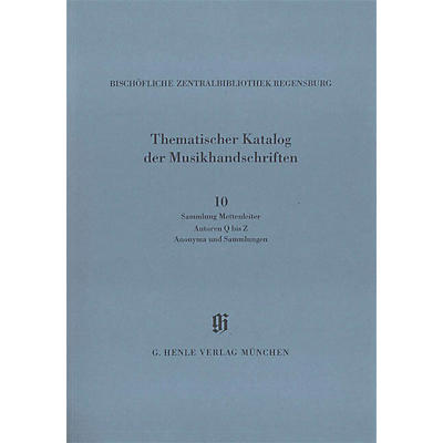 G. Henle Verlag Sammlung Mettenleiter, Autoren Q bis Z, Anonyma und Sammlungen Henle Books Series Softcover